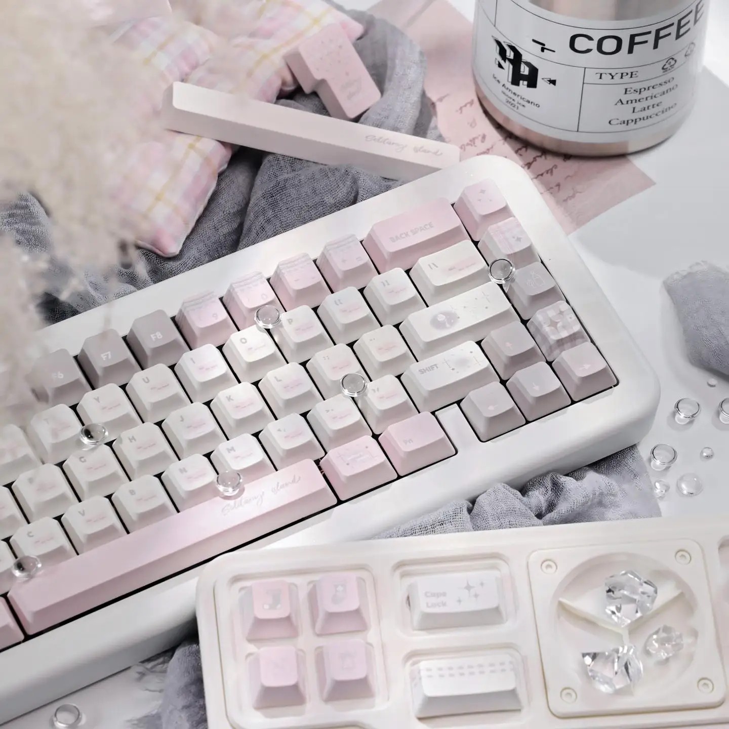 

Snow Night Theme Keycaps Set PBT Cherry Profile Retro Custom Original Handmade Keycaps for Mechanical Keyboard Accessories Gift