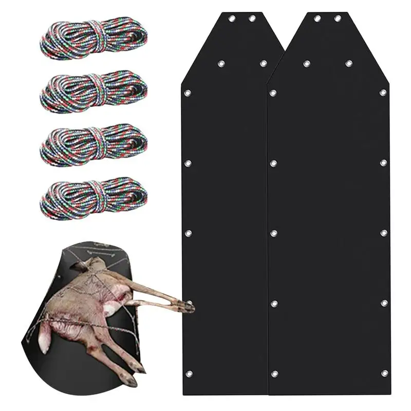 متعددة الأغراض فائدة زلاجات المحمولة الجليد الصيد زلاجات مع حبل فائدة زلاجة الغزلان سحب زلاجات لعبة الصيد الجليد دائم