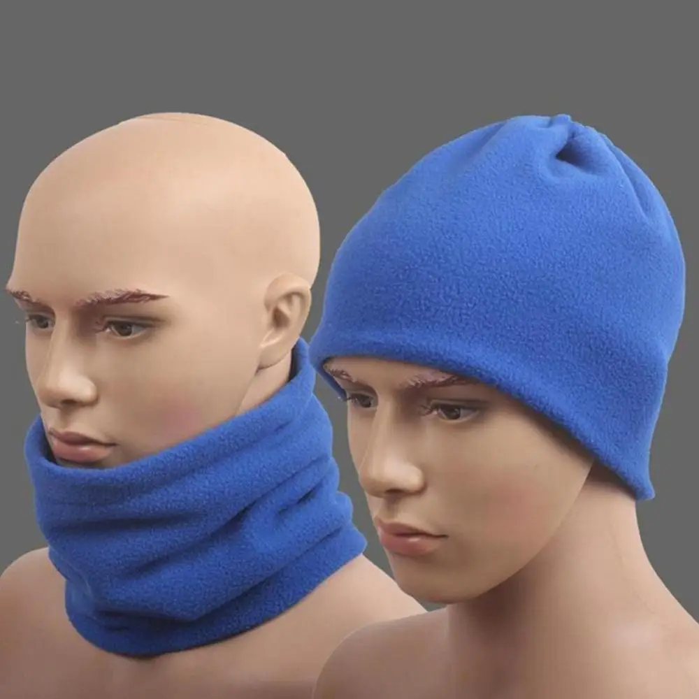 Winter Polar Fleece Hat Plush Balaclava Men Face Warmer Beanies Outdoor Thermal Warm Face Mask Neck Gaiter Balaclava Scarf Hat