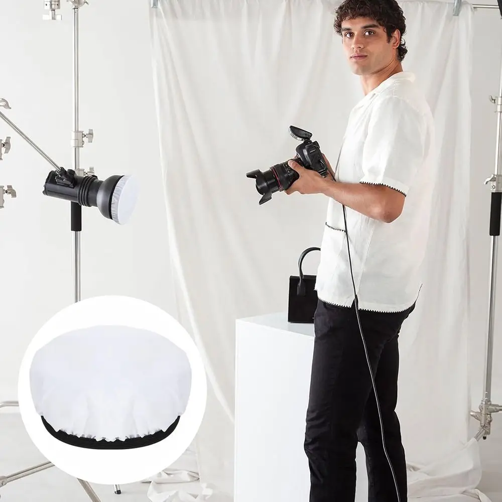 New White Soft Light Diffuser Sock Standard Nylon Diffuser Cloth 7" 180mm Diffuser Shade Dish