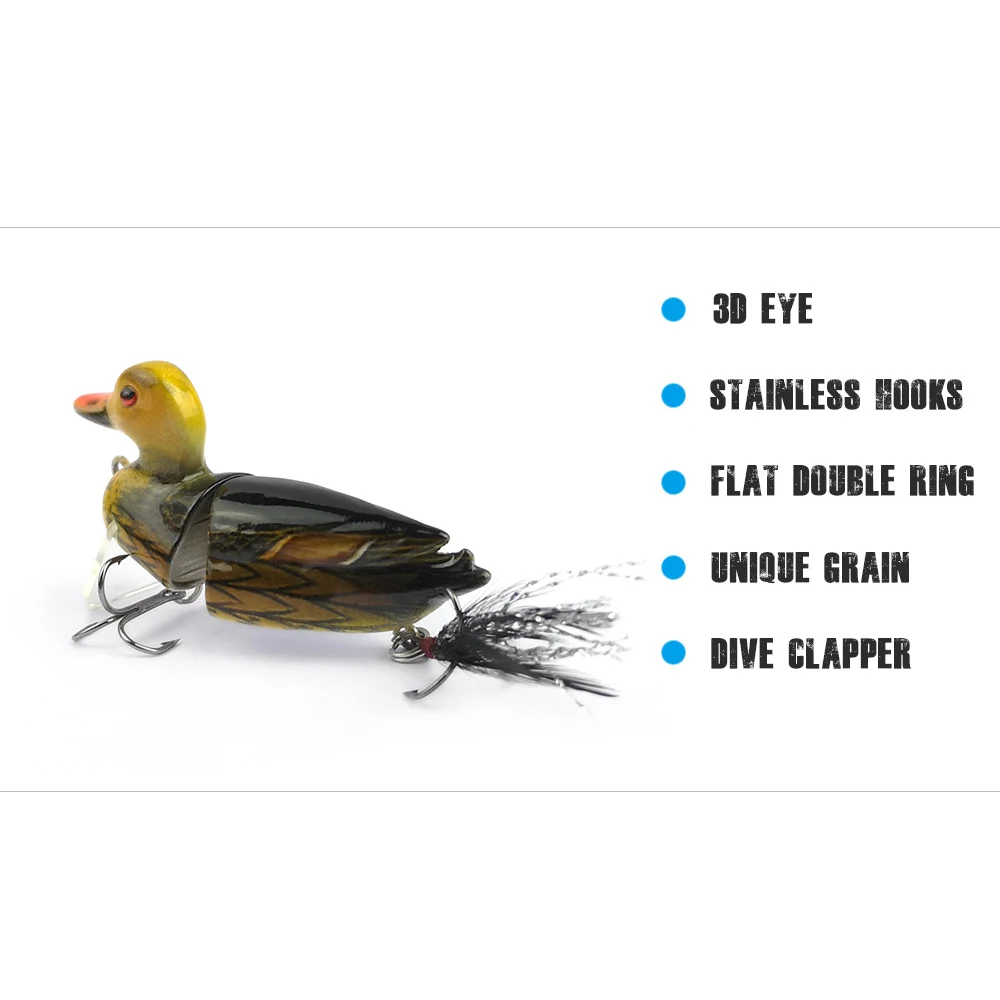 

Fake Bait 7cm/11g Floating Topwater Sunfish Fishing Tackle Lifelike 3d Duck Multi-section Bait Fishing Tools Fishing Lures Bait