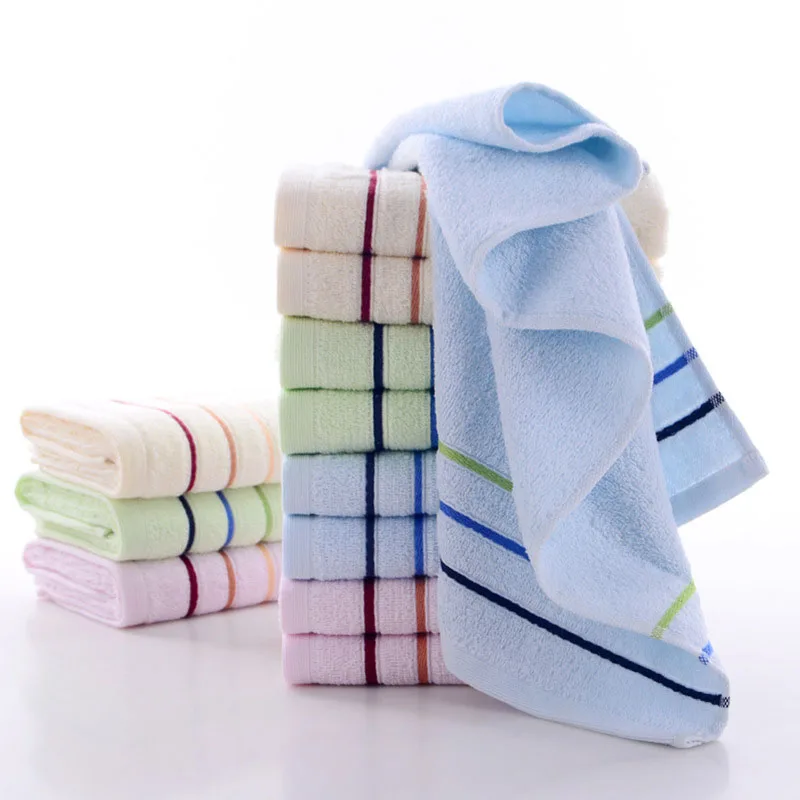 Towels 100% Cotton 35X75 Colorful Stripes Lighter Weight Absorbent Quick Dry Perfect Bathroom