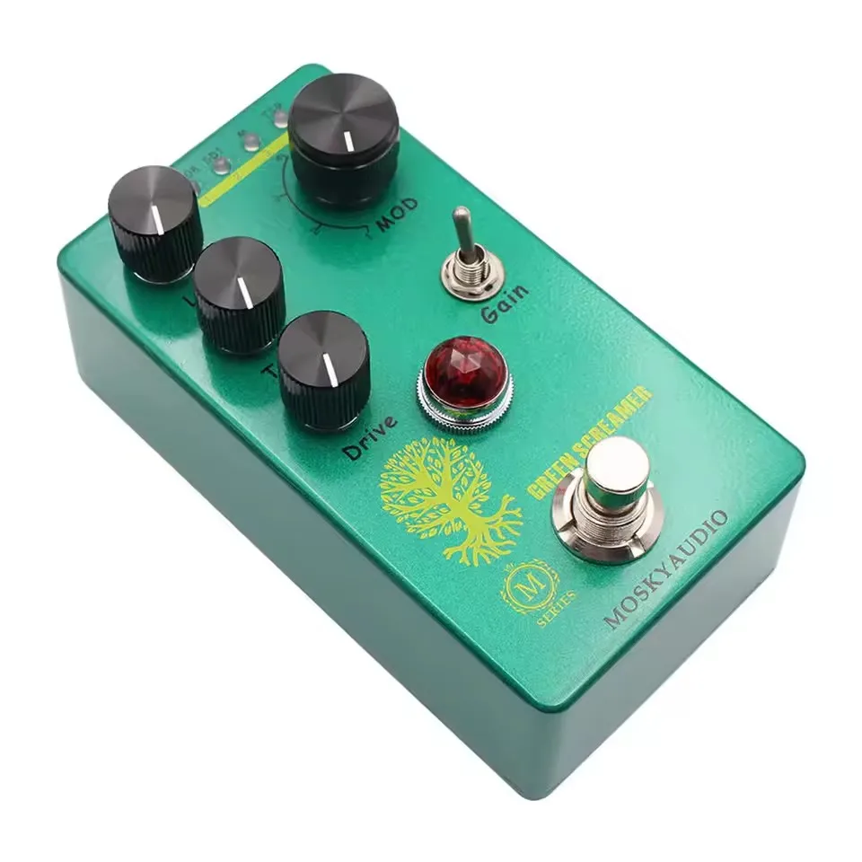 

MOSKY GREEN SCREAMER Guitar Booster & Overdrive Effect Pedal LEVEL TONE DRIVE