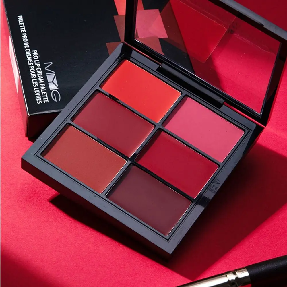 

Non-Sticky Cup 6/9 Color Lipstick Palette Waterproof Long Lasting Matte Lip Gloss Palette Moisturizing Red Korean Cosmetics