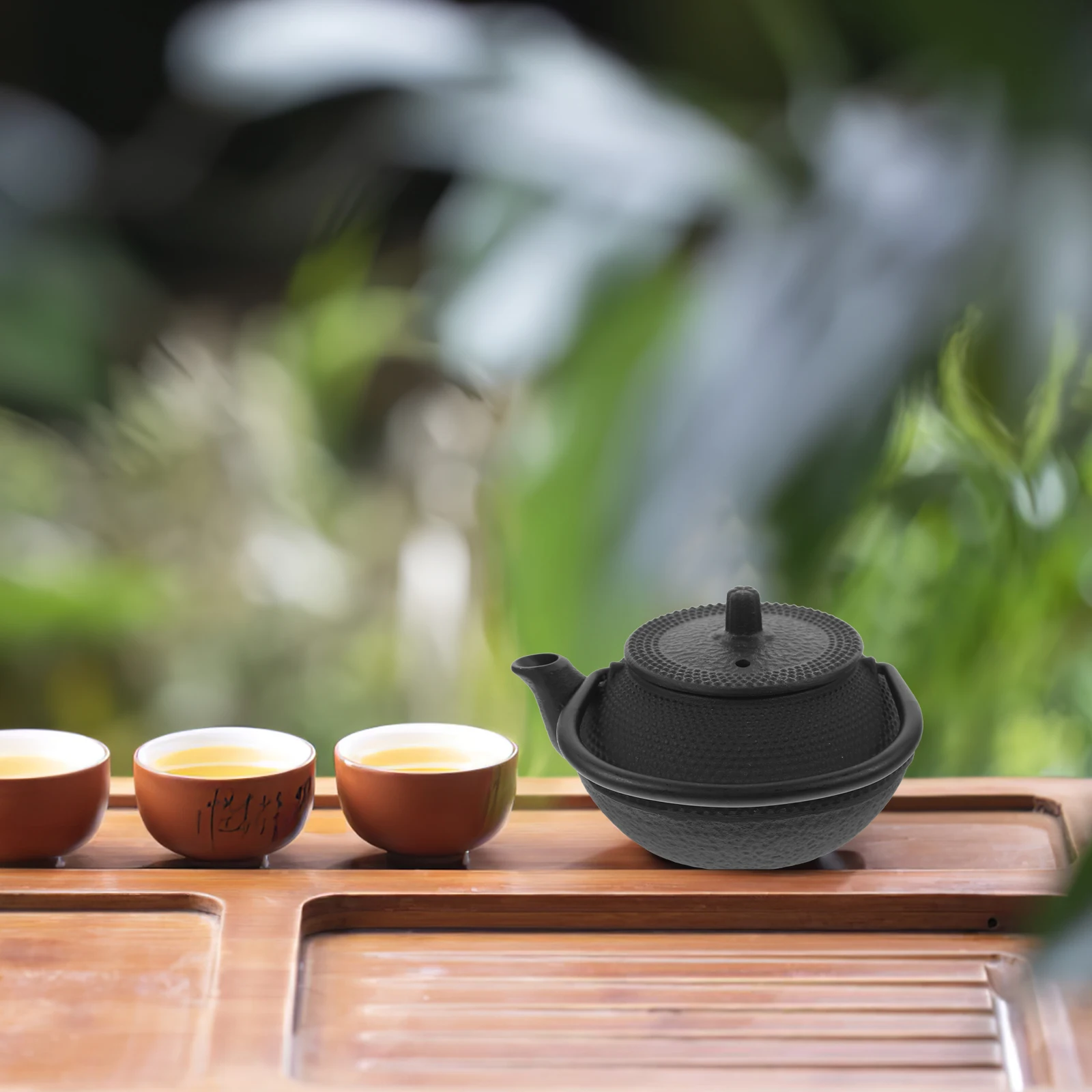 

Cast Iron Teapot Black Small Anti Scalding H Efficient Boiling Metal Kettle Chinese Kungfu Teaware Home Office Kitchen Bar