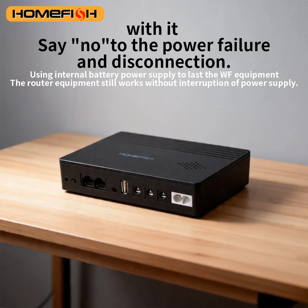 Mini UPS 18W DC1018L Zasilacz Awaryjny 5V 9V 12V Bateria Zapasowa AC220-265V Szeroki Zakres Napięć Zasilanie Awaryjne Ciągłe