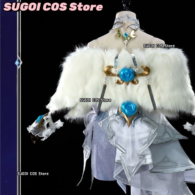 SUGOI COS*/Ahri Crystal Rose Cosplay Outfit Elegant Wedding Gown Anime Game Dress Anime Uniform Roleplay Suits Halloween Clothes - view 3
