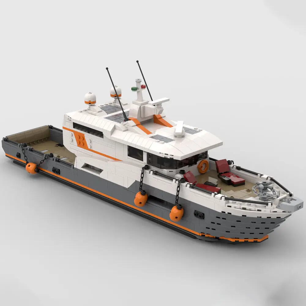 Expedition Yacht Boat with Full Interior Building Toys Set 1686 Pieces MOC