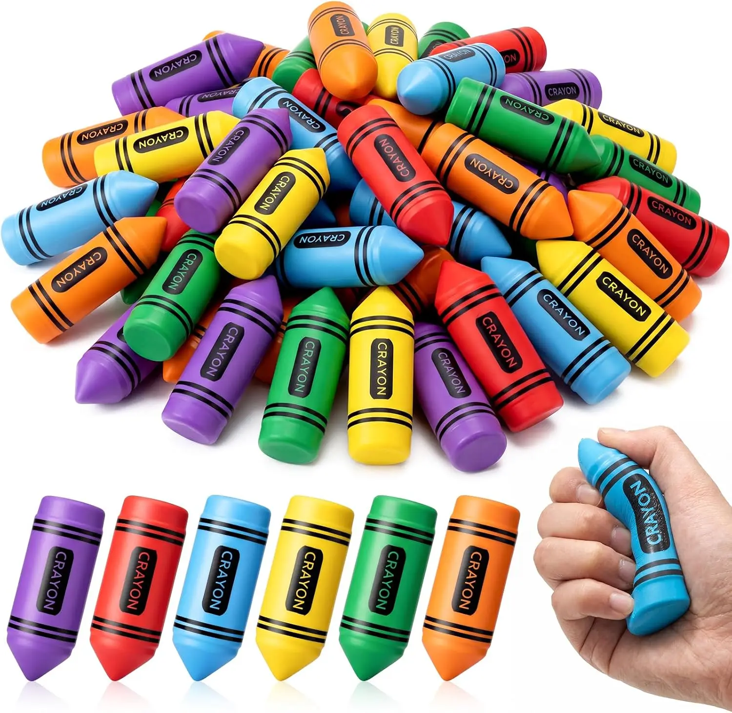 48 Pcs Back to School Gifts for Students Mini Funny Favor, Crayon