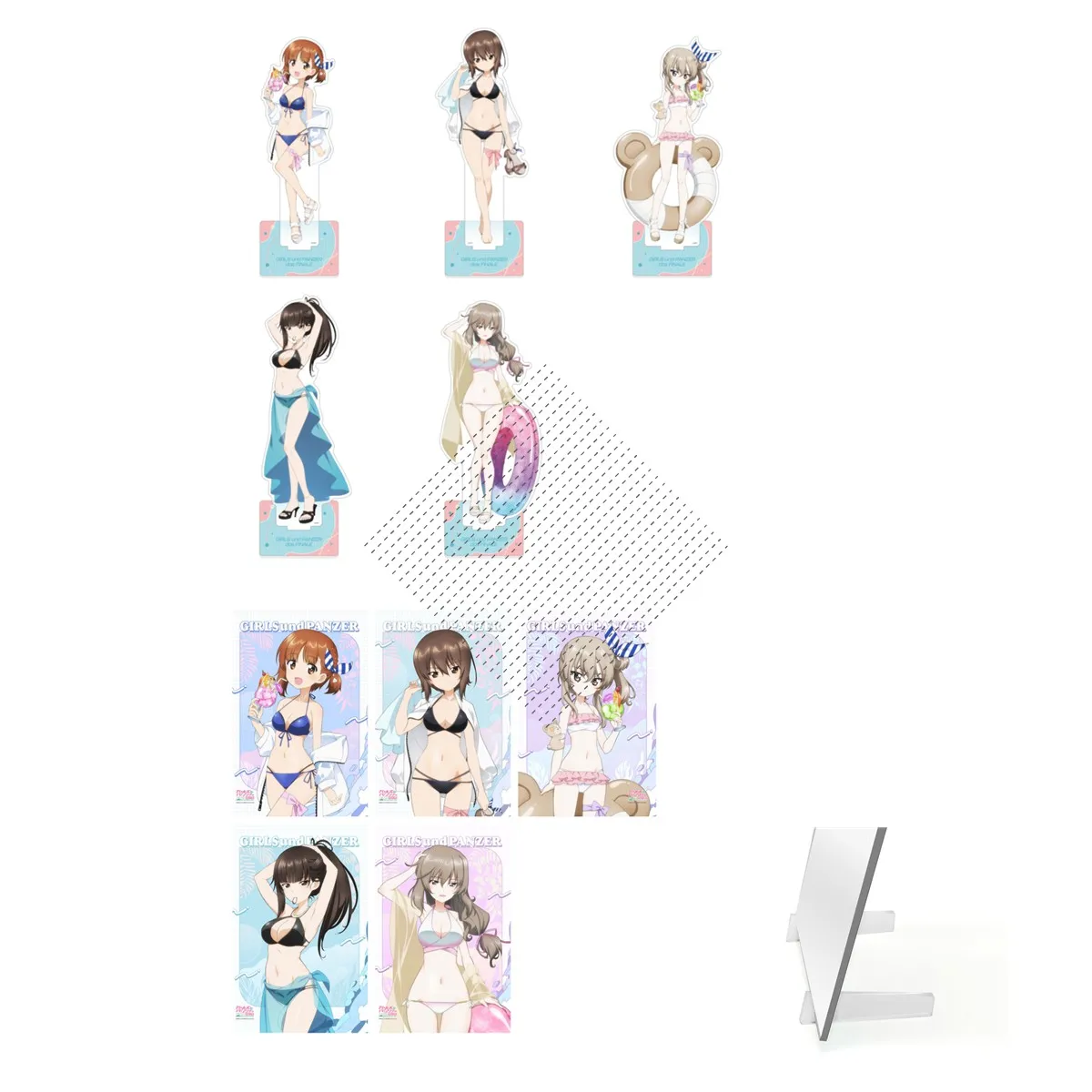 لعبة Nishi Kinuyo Darjeeling Nishizumi Miho Maho Kathowa Anchovy أكريليك حامل الشكل دمية أنيمي المفاتيح تأثيري لعبة هدية #1