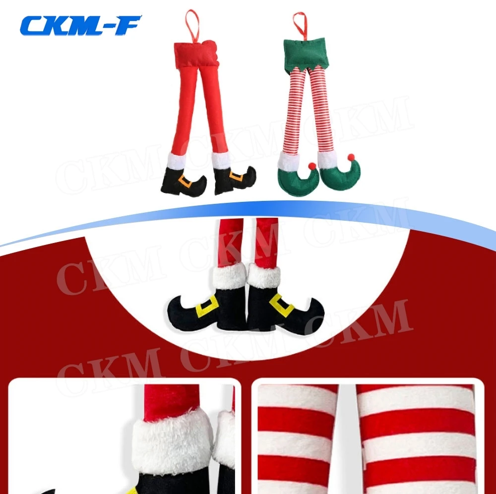 

Christmas Elf Santa Legs Car Accessories Christmas Decor For Home Xmas Tree Pendants Ornaments Gifts New Year Navidad Noel Gift