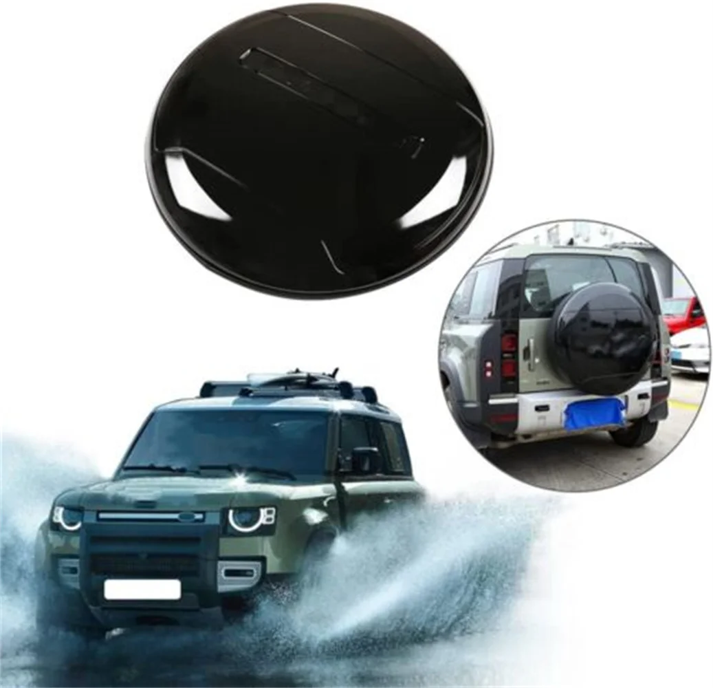 

Santorini Black Rear Spare Tire Tyre Cover Fits For LR Defender 130 5D 2022 2023