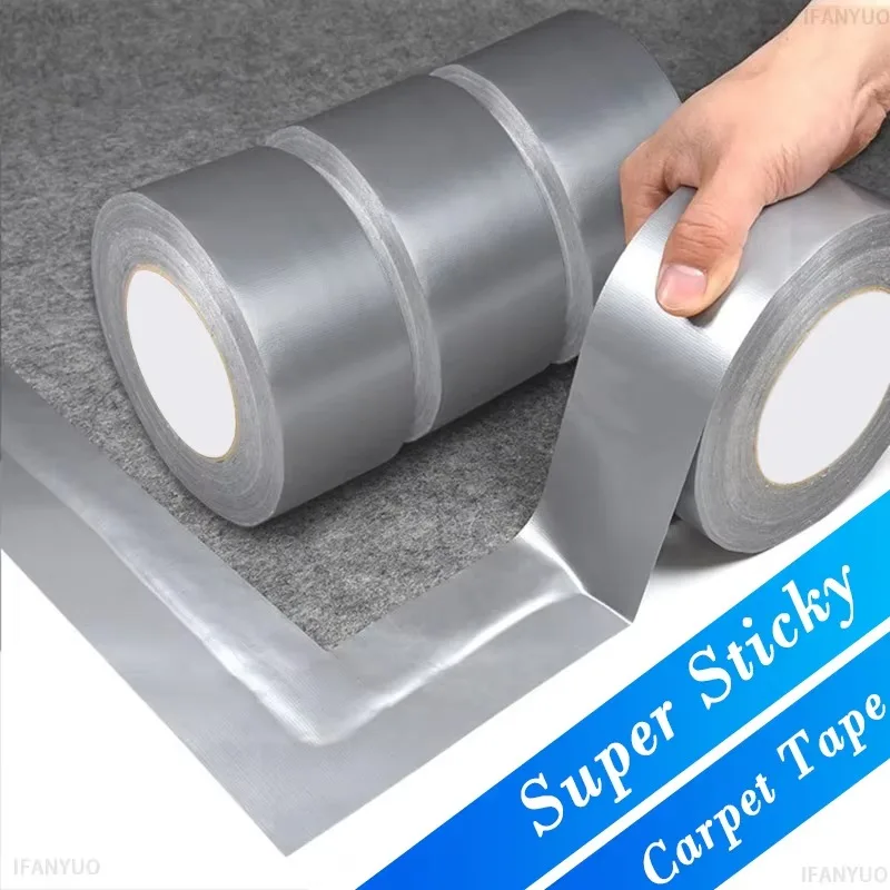 1Roll Super Sticky Cloth Duct Tape Carpet Binding Floor Waterproof Heavy Duty Industrial Adhesive Tape Repair Bundles Tape