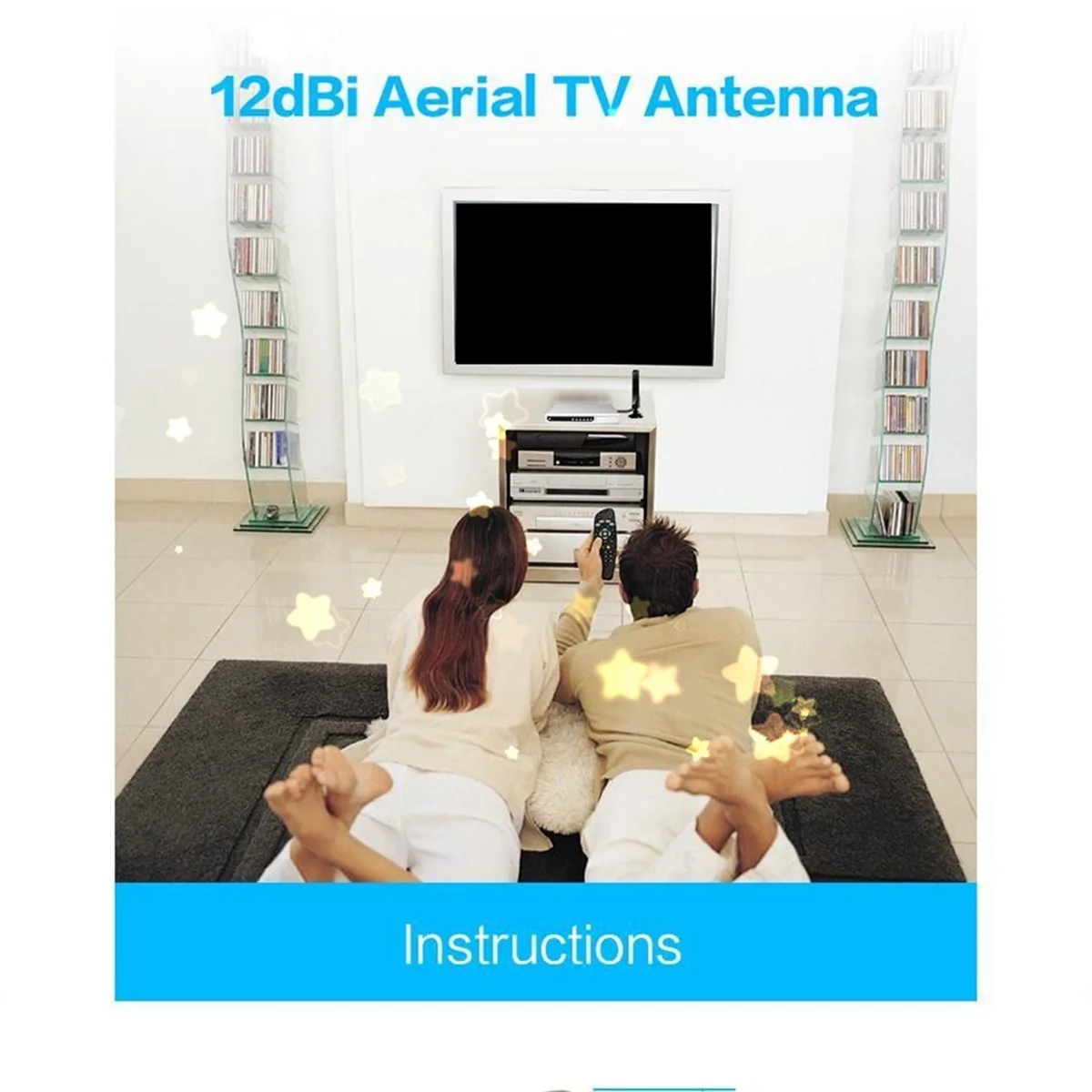 1080P Indoor Digital TV Antenna 1Pcs Booster Active Signal Receiver Amplifier TV Antenna HDTV Mini DVB-T2 AntennaN01R