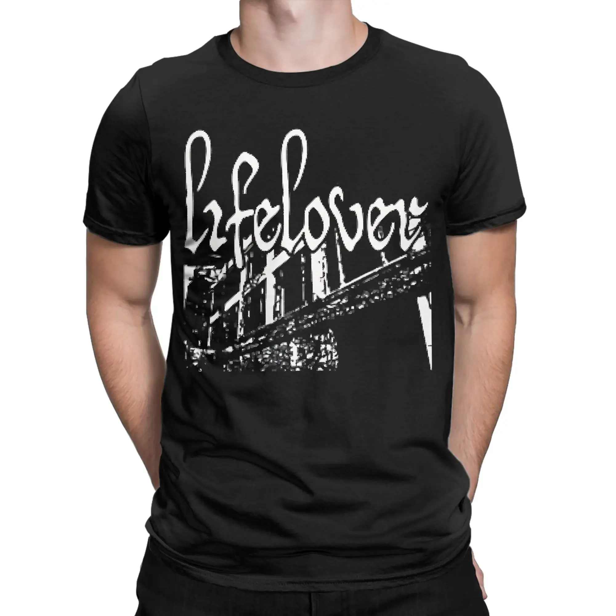 Lifelover  Men's T Shirt  Casual Tees Short Sleeve Round Neck T-Shirt Pure Cotton Gift Idea Clothing