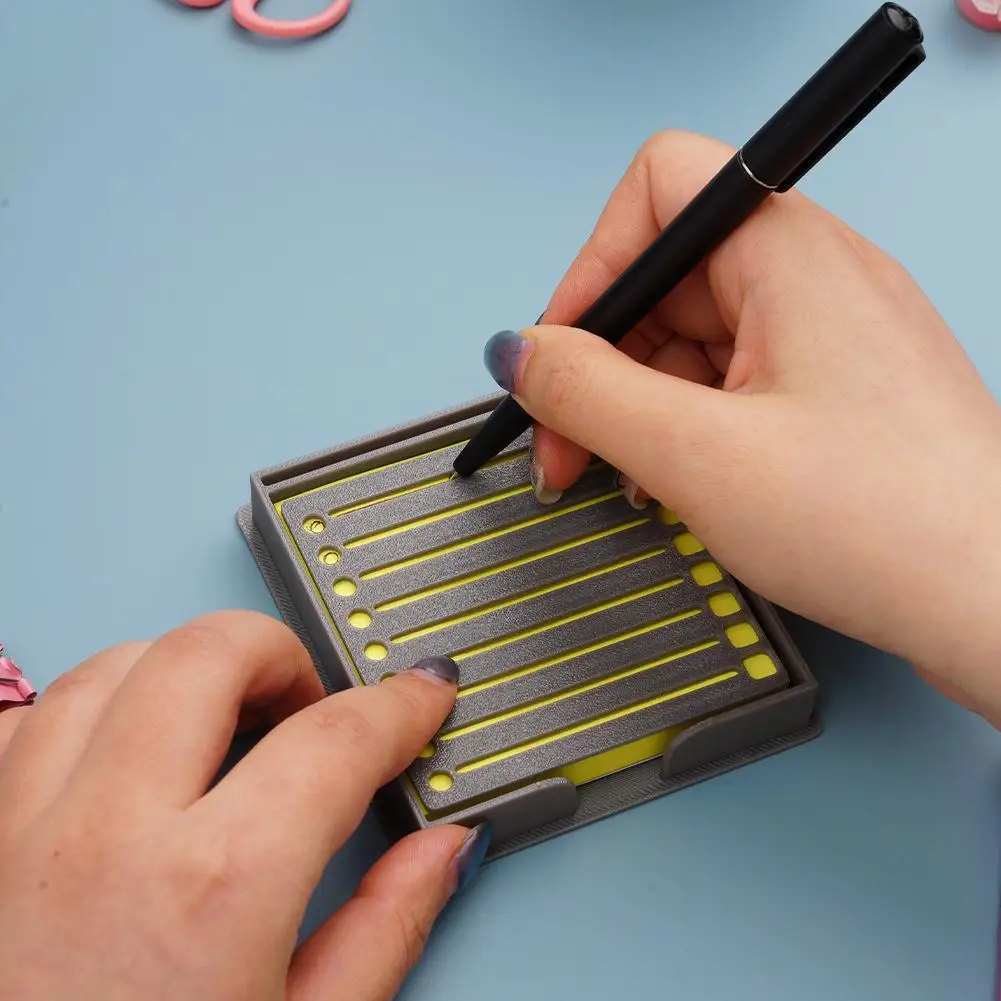 Sticky Note Dispenser Holder Home Desktop Sticky Note Holder With Stencil Daily Planner To-Do List Holder For Students Teachers