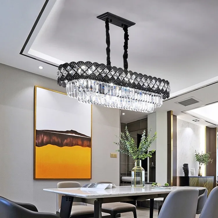 Light luxury, crystal, chandelier, postmodern, strip, restaurant