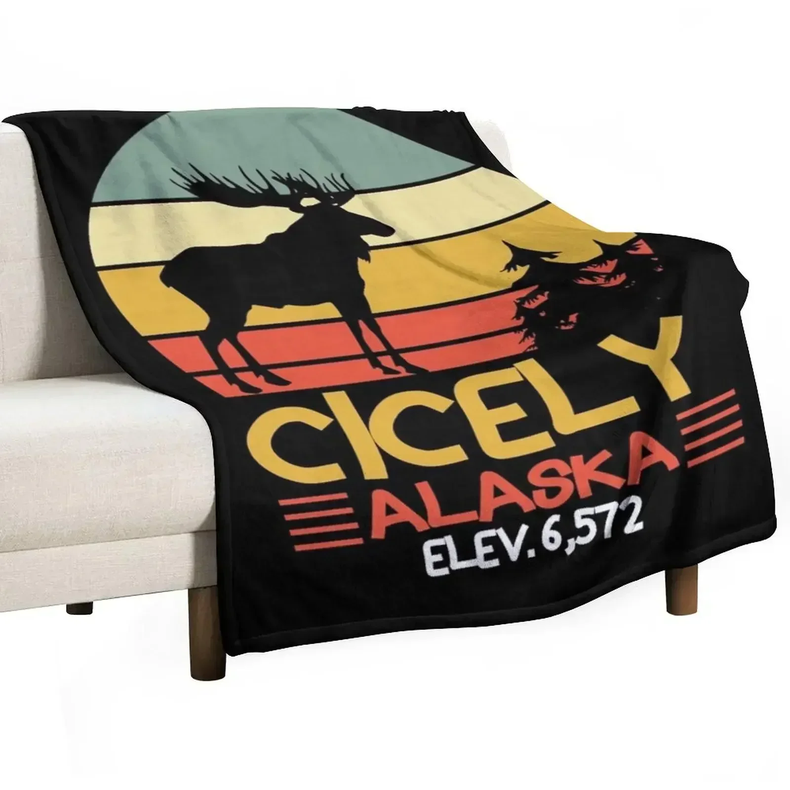 

Vintage Northern Exposure Cicely Alaska Throw Blanket Travel Size Cozy Blanket for Plane Train