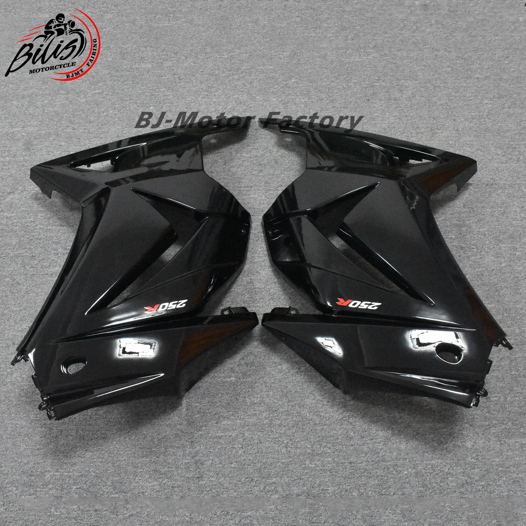 غطاء هدية للوحة على كلا الجانبين للدراجة لـ KAWASAKI ZX250 2008-2012 - واقي جانبي مصبوب حقن ABS
