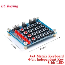 4x4 Matrix Keyboard 4*4 Keypad Array Module Key Button Membrane Switch with LED MCU Control Panel Board Pad DIY Kit For Arduino