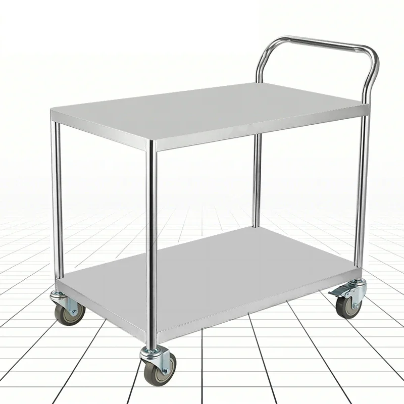 Flatbed cart Material pulling trolley Factory two floors handling table trolley