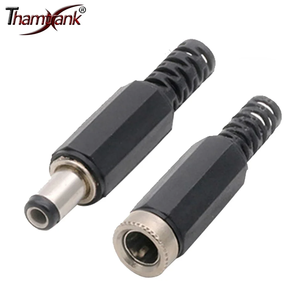 10pcs High quality DC Connector 2.5*5.5mm Power Jack DC Power Conector 5.5x2.5 Male&Female