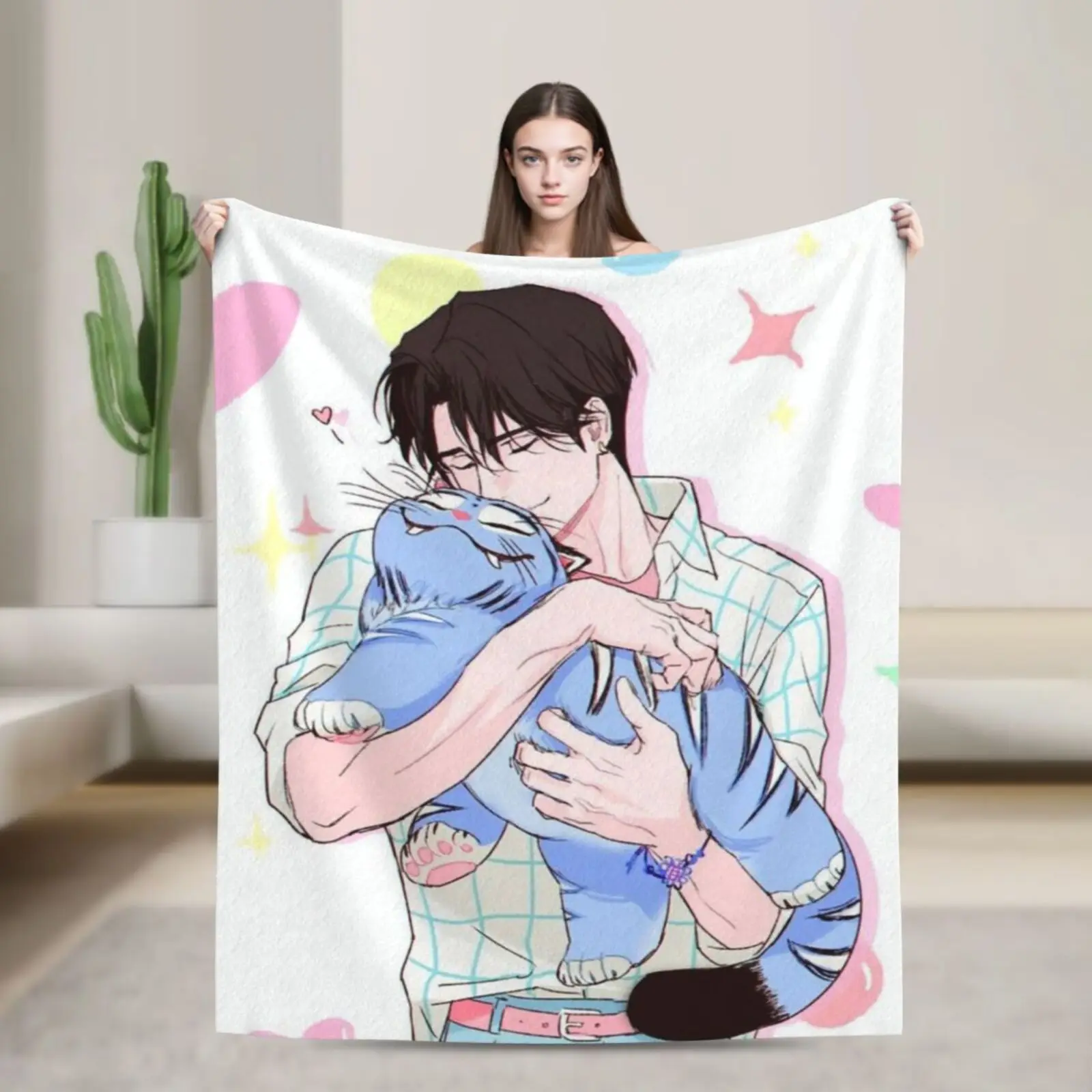 

Красивое уютное супермягкое фланелевое одеяло Sajaboys, популярное теплое одеяло KPop Demon Hunter в стиле аниме для гостиной, домашний декор