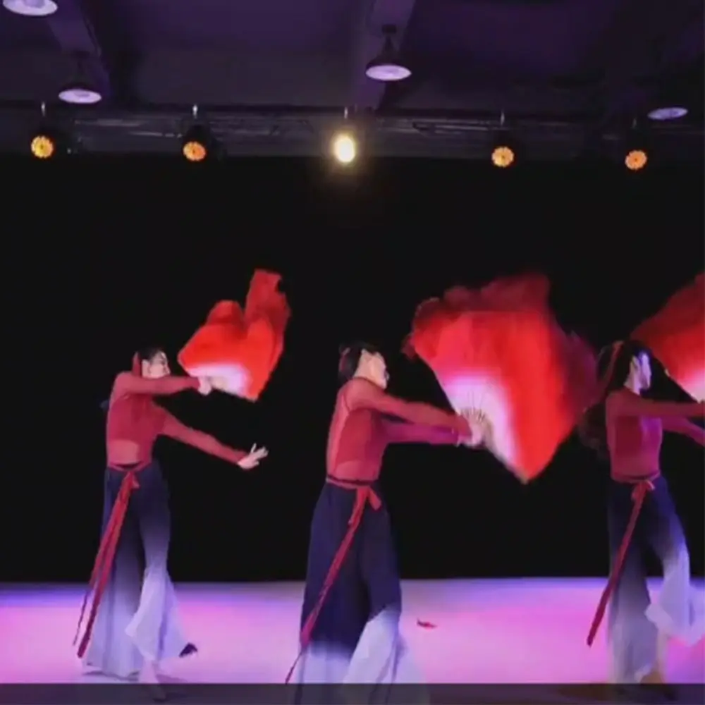 31 سنتيمتر الخيزران الصينية قصيرة الرقص الشرقي مروحة ملونة 10/20 سنتيمتر نصف دائرة الحرير الأطفال الخيزران المشجعين 10 أنماط اليد صبغ الكبار مروحة #1