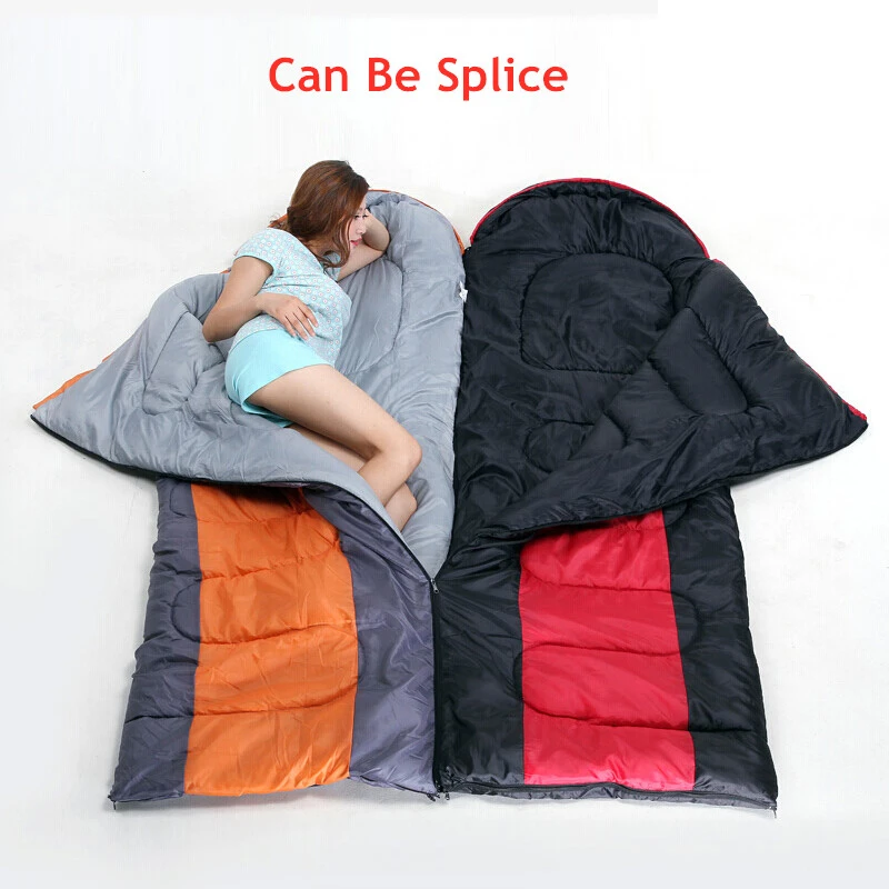 Outdoor Camping Sleeping Bag Travel Hiking Thicken Thermal Waterproof Cotton Sleeping Bags Indoor Home Sleep Bag Mat