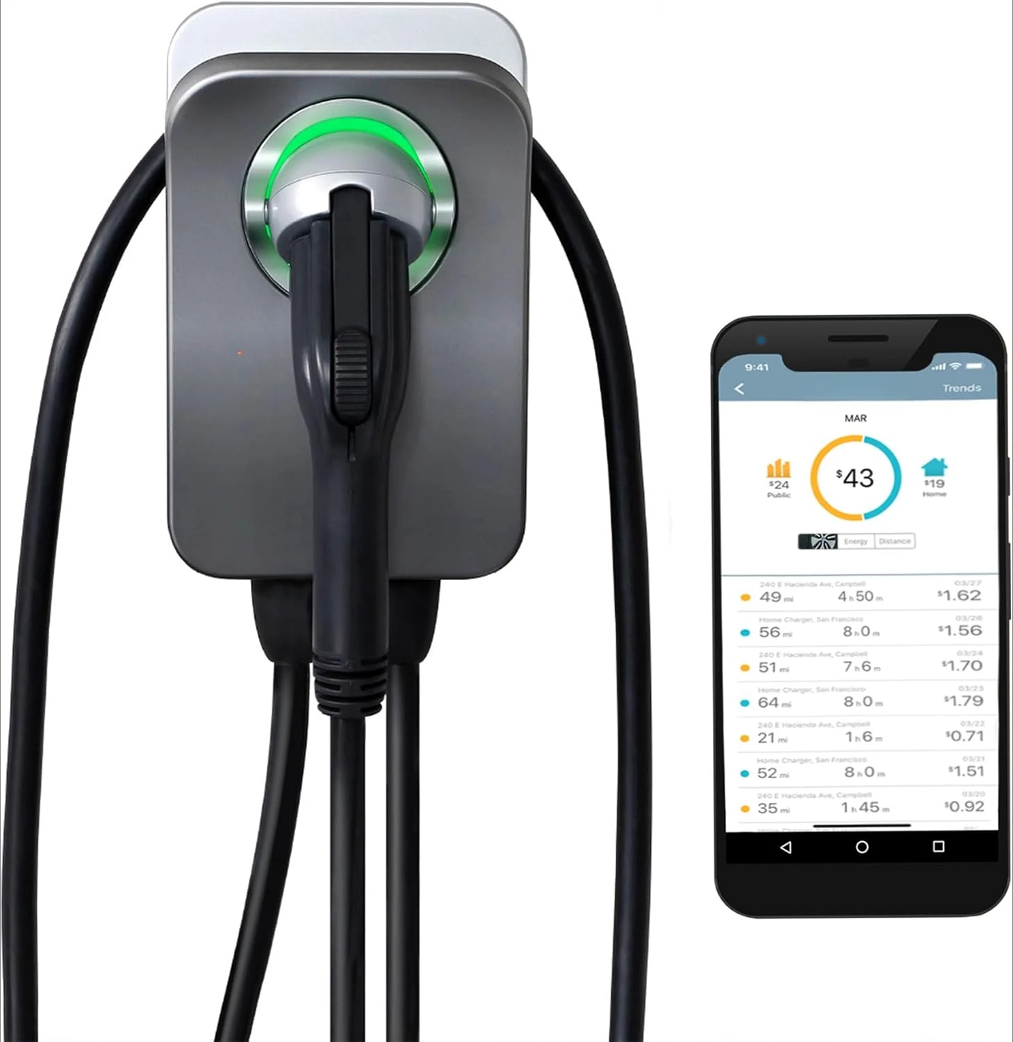 Level 2 EV Charger J1772, Home Flex Nema 14-50 Electric Car Charger