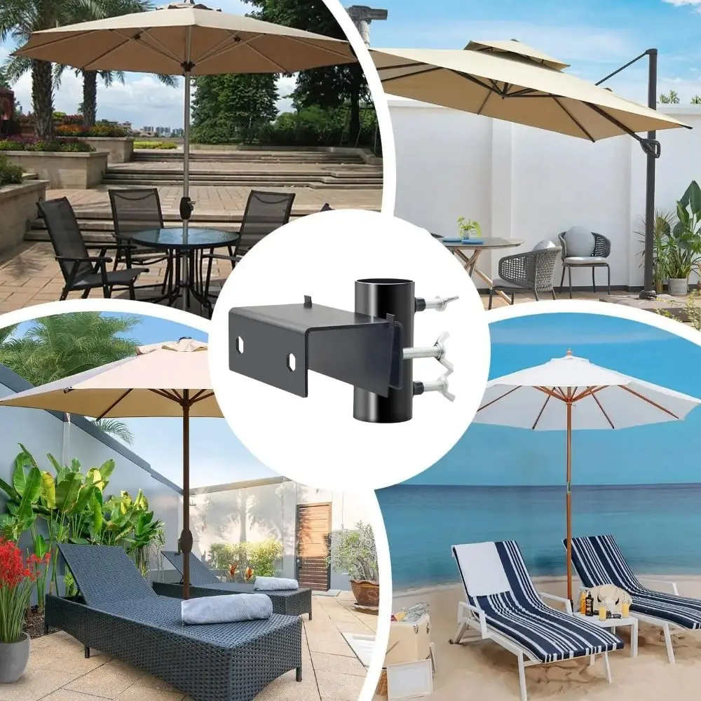 Adjustable Umbrella Clamp Bracket Anti-rust Water-proof Deck Umbrella Mount Heavy Duty Shock-proof Parasol Fixing Clip Bleachers