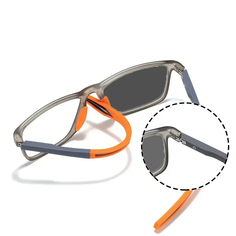 Ultraleichte photochrome Brille für Damen, Herren, Vintage, TR90, Sport, Farbwechsel, Sonnenbrille, fertige Myopie-Brille, 0 bis -4,0 – Detail 3