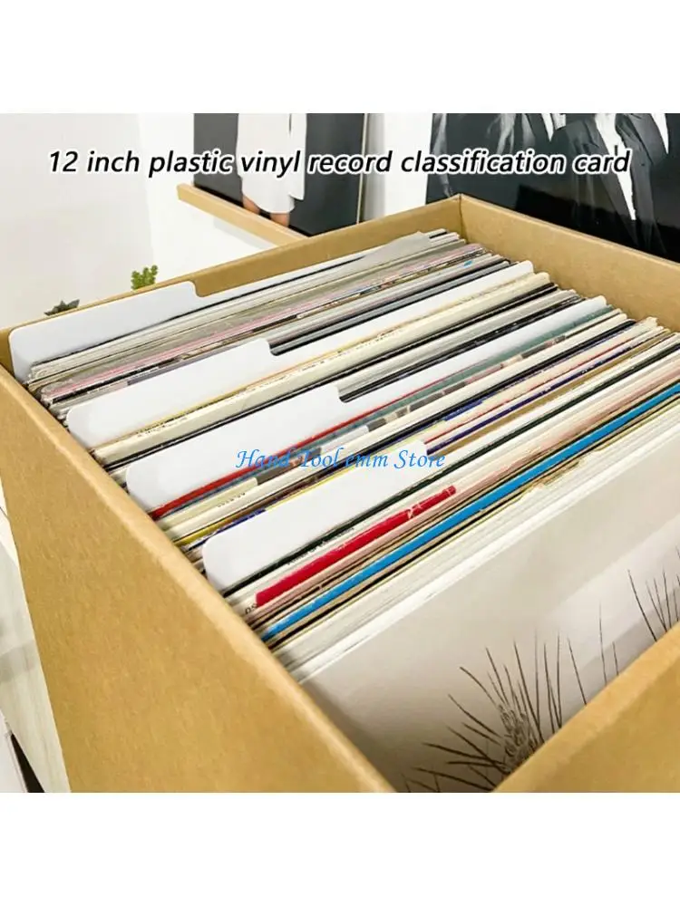 

H37F 5 Piece Plastic Record Sleeve Dividers For 12 Inch Storage Easily And Easy To Read Alphabetical Indexing