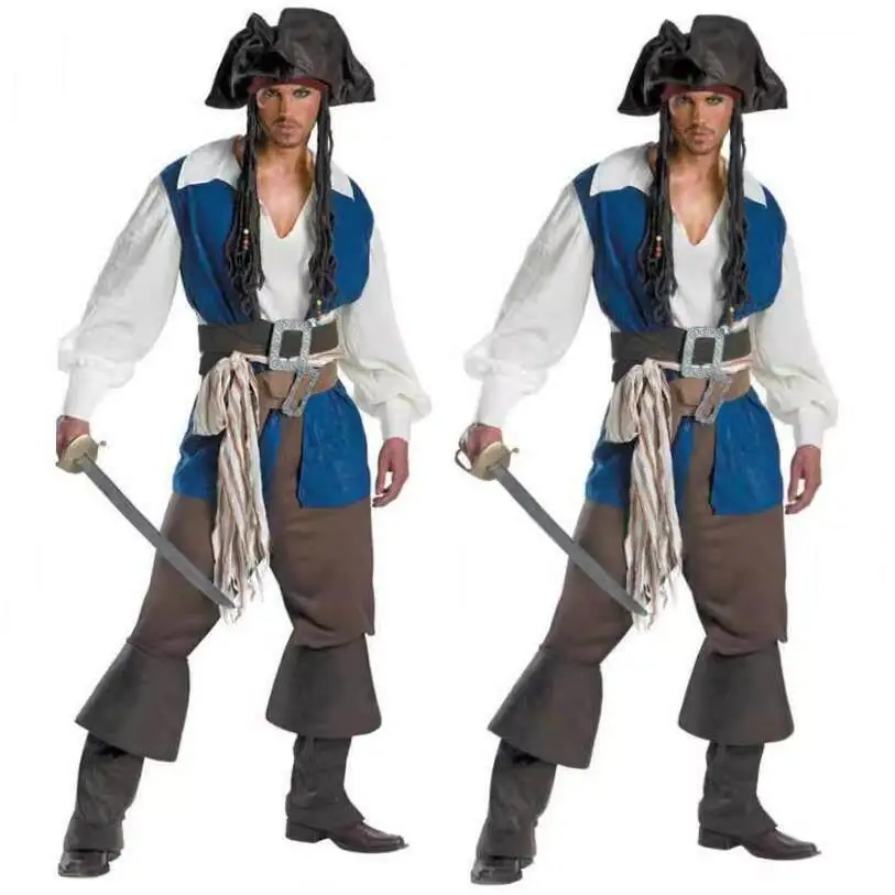 

Caribbean Captain Pirate Cosplay Costume for Halloween Women's Ethnic Wear Stage Performance Traditional Chinese Costume