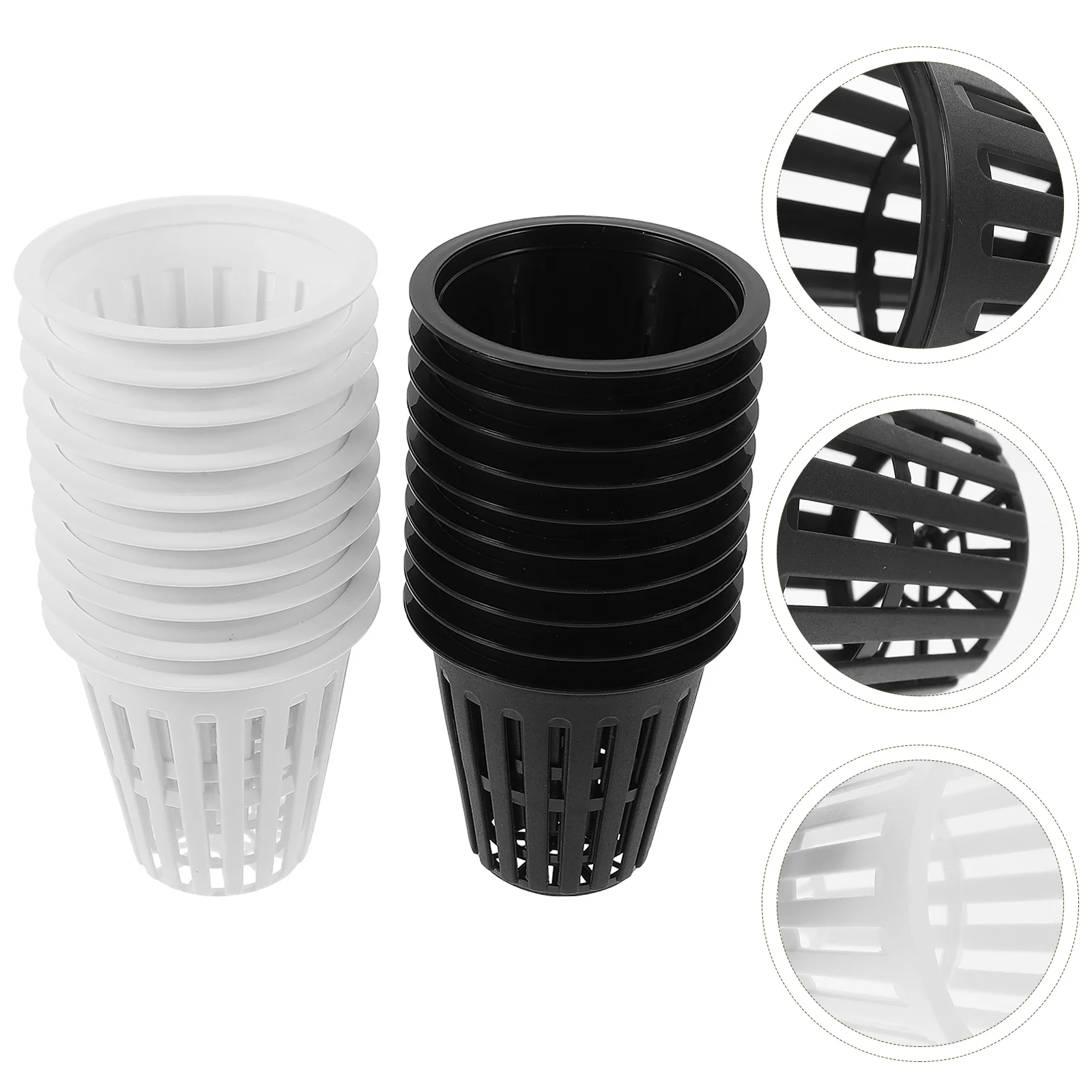 

20 Pcs Soilless Flower Pots Hydroponic Container Small Propagation Mesh Vegetable Planting Basket Plastic Nursery