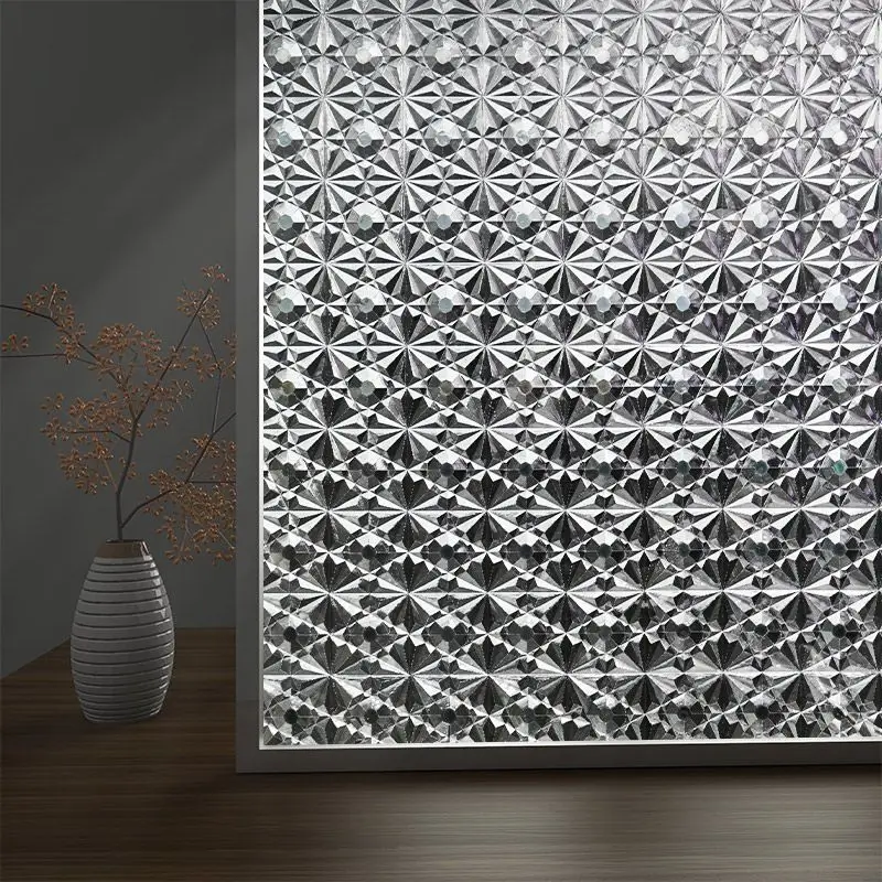 Retro Glass Stickers Decoration Bathroom Frosted Film Window Wallpaper Decoration Film Anti Peeping and Anti Light Leakage