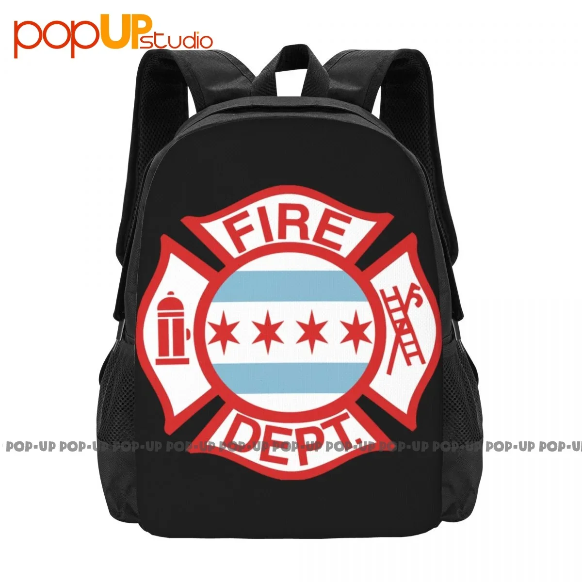 Chicago Fire Department W Chicago Flag Backpack Large Capacity Hot Creative 3d Printing School Sport Bag