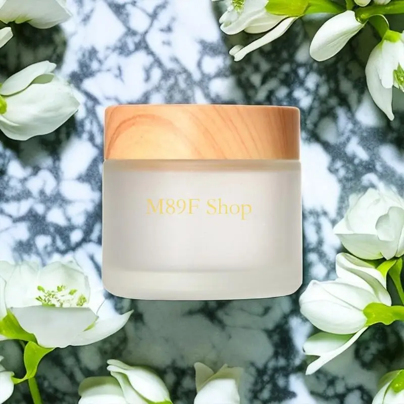 

M89F Glass Cosmetic Containers with Leak Proof Lids Makeup Containers for Lotion