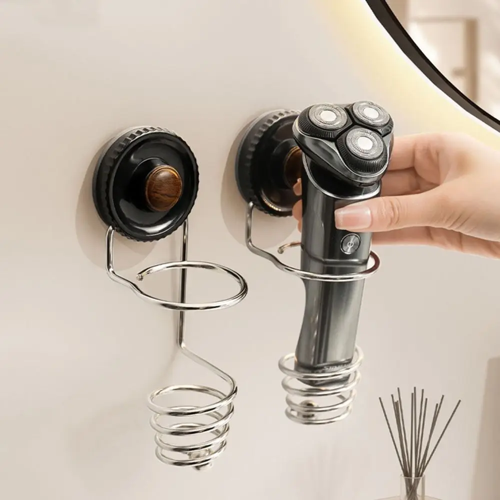 

Stainless Steel Suction Cup Electric Shaver Holder Wall Mounted Non-Punching Electric Toothbrush Holder Space Saving