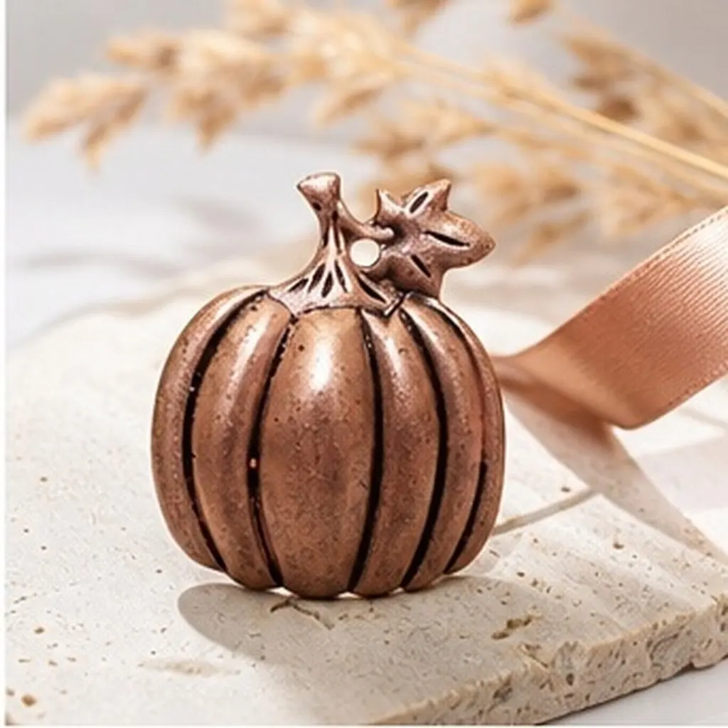 Pumpkin Napkin Rings Decorative Alloy Buckle Napkin Holder Halloween Fall Thanksgiving Rustic Table Setting Napkins Rings