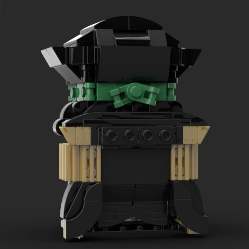 329 قطعة من مكعبات بناء اللحية السوداء MOC، قطعة Brickheadz Oness، مجموعة تعليمية يمكنك صنعها بنفسك لمحبي الرسوم المتحركة #3
