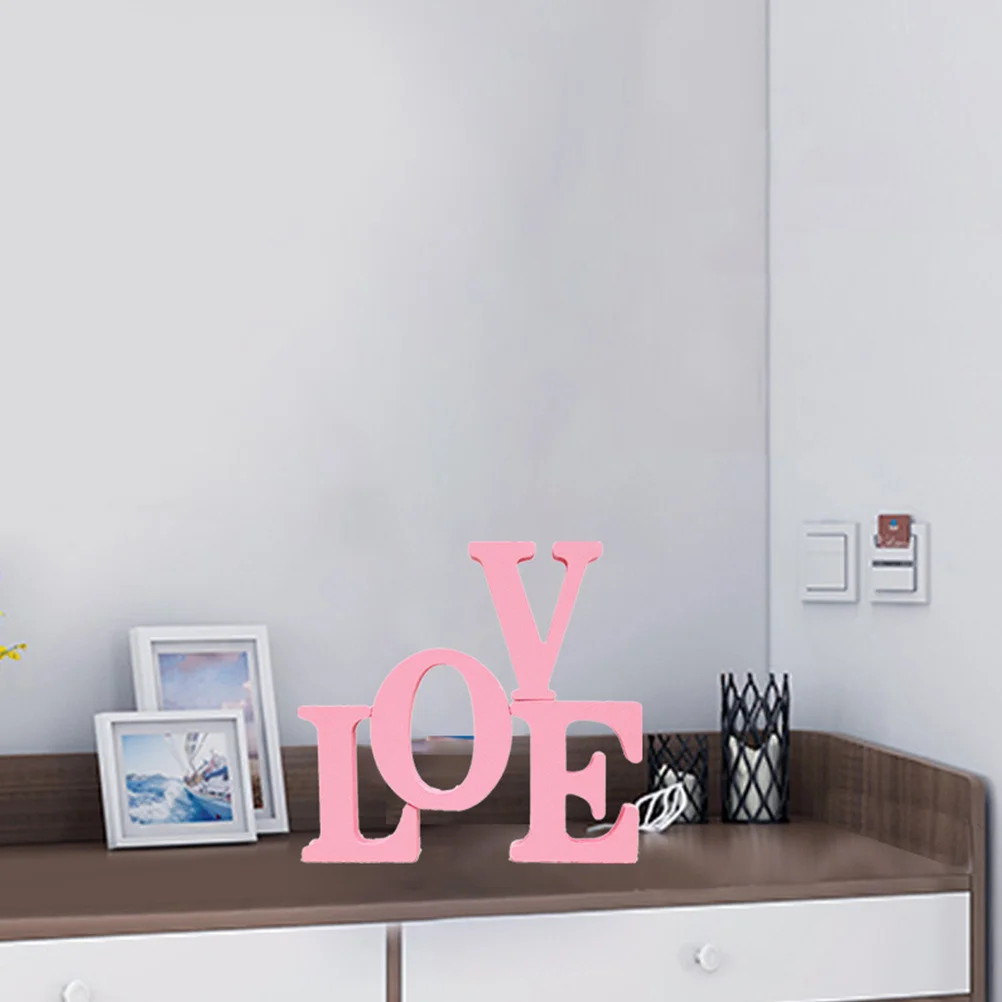 

Valentine's Day Decorations Wooden Love Table Sign Romantic Centerpiece Home Office Desk Decor Valentine Day Decorations