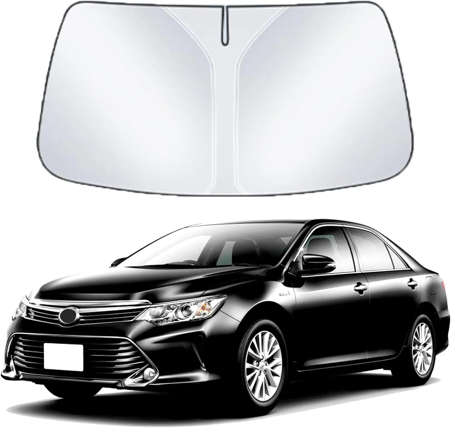 Car Sun Shade Front Windshield Compatible with Toyota Camry Custom Fit LE XSE XLE Hybrid SE Sedan Upgraded 2025 2024 2023 2022 2