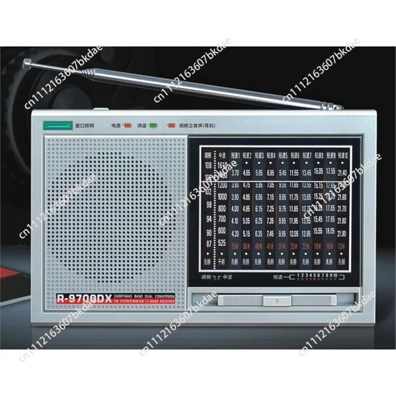 R-9700DX High Sensitivity World Band Radio Receiver, SW MW Multi Band Portable Radio with Built-in Speaker