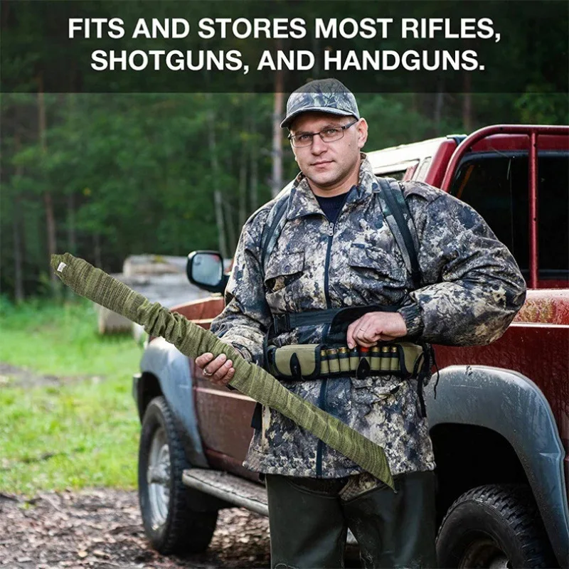 

Уличные охотничьи чулки для винтовки, тренировочные снайперские винтовки, защитный чехол для стрельбы, вязаные чулки, охотничья сумка, оборудование для хранения