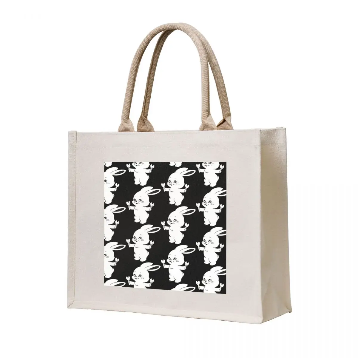 

NEWJEANS' - JET BLACK BUNNY WITH LIGHT STICK Tote Bag bag for beach sacs de shopping reusable shopping bag