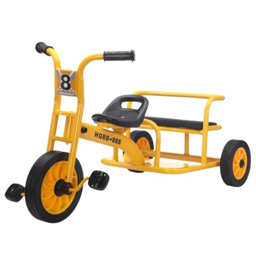 

Трехколесный велосипед для детей 2-8 лет с регулируемым сиденьем, бескамерными резиновыми шинами, мягким задним сиденьем, для дошкольников и детских садов, синий, безопасный, неопасный для здоровья.