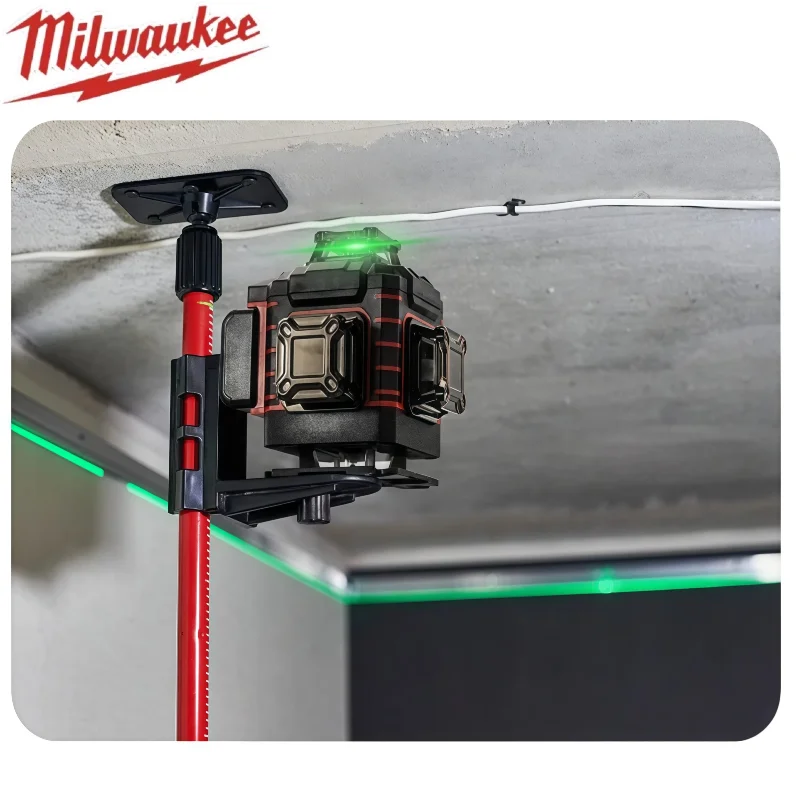 Milwaukee grau vertical cruz laser nível 360 feixe verde horizontal e vertical recarregável ferramentas de nível laser verde