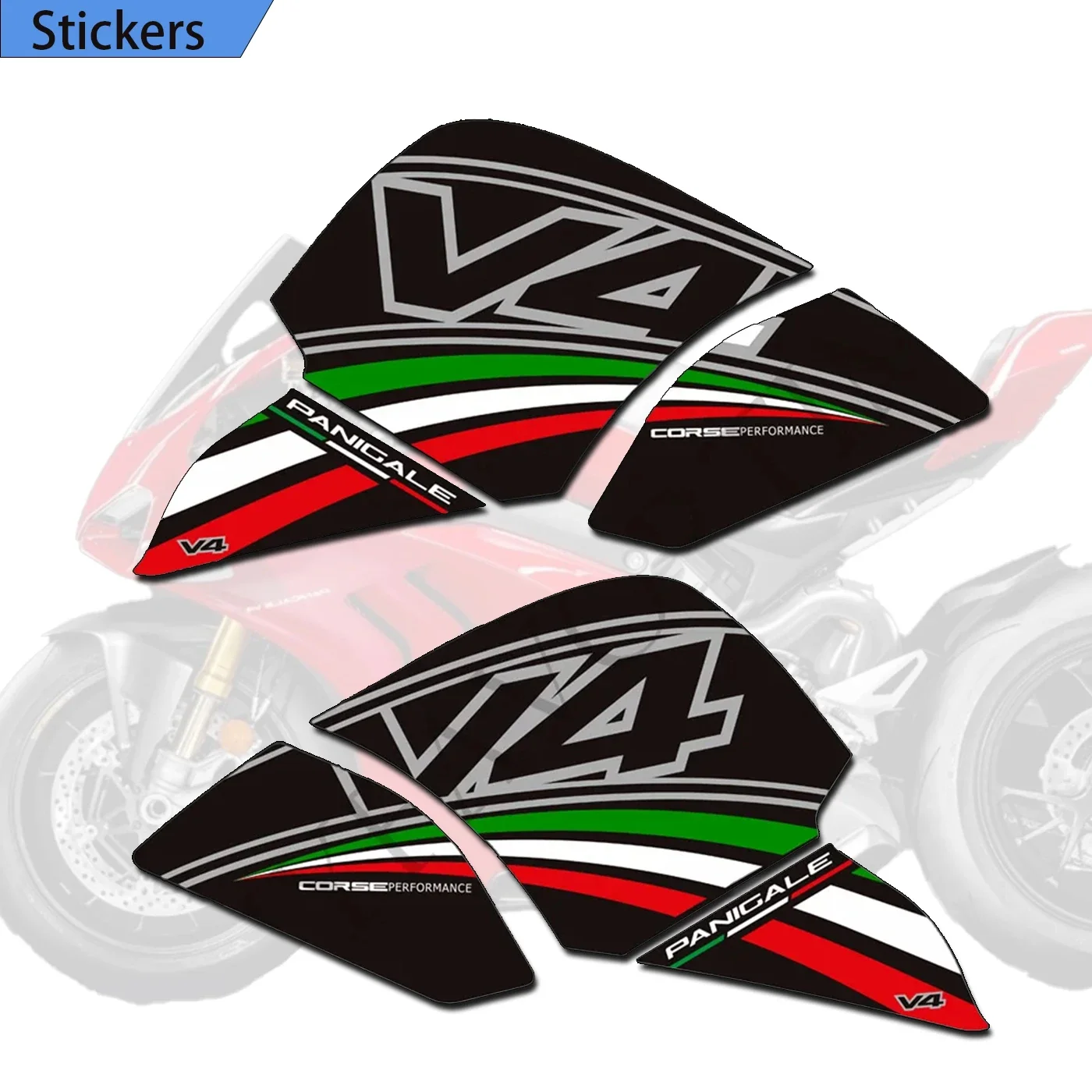 Motorcycle Decals Tank Pad Grips Knee Kit Gas Fuel Oil Protector For Ducati PANIGALE V 4 S R V4S V4R SP 1100