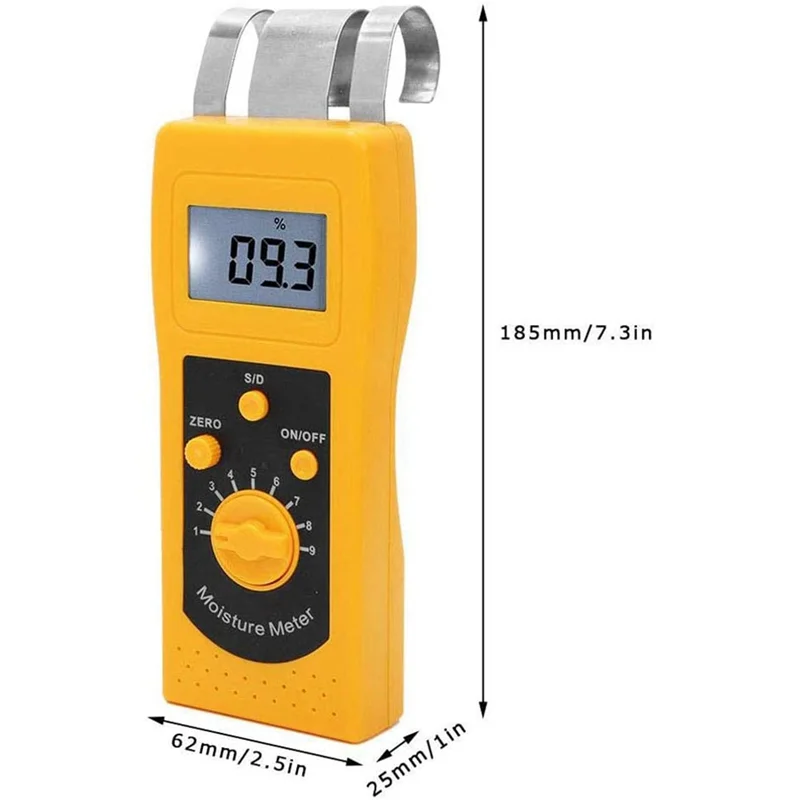 DM200T Digital Textile Moisture Meter 0%-50% Water Content Tester